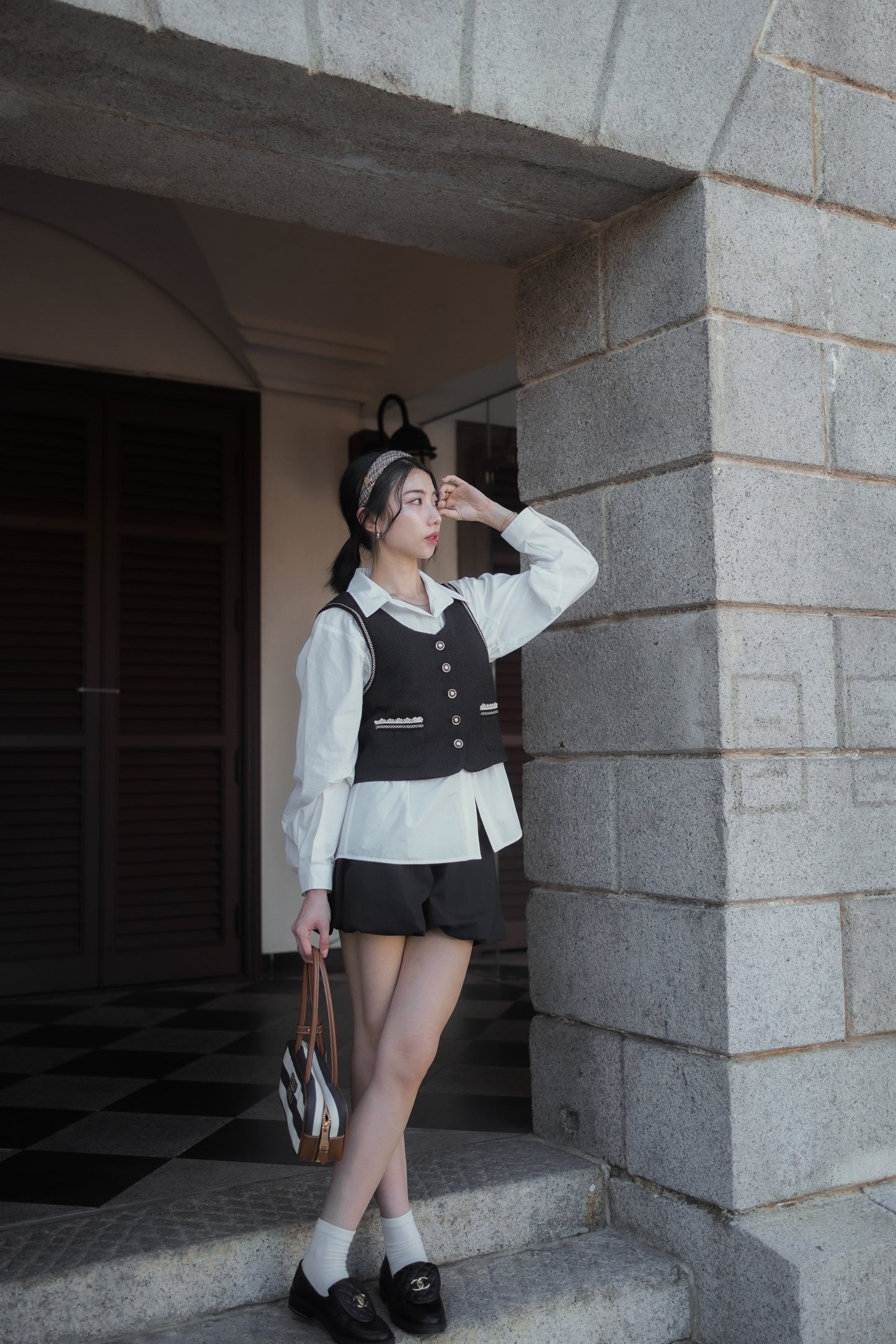 𝐀𝐮𝐭 【Kedi Made】 Jennie Tweed Vest 〖Re-edition〗ᵇᵉˢᵗ ⁱᵗᵉᵐ