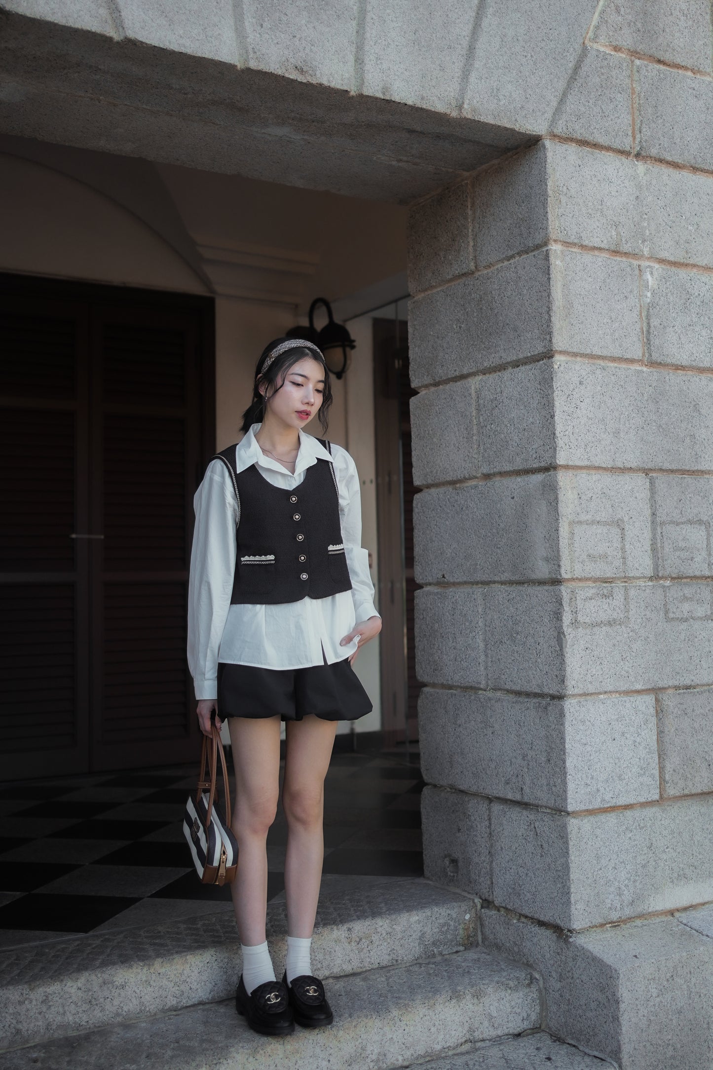 𝐀𝐮𝐭 【Kedi Made】 Jennie Tweed Vest 〖Re-edition〗ᵇᵉˢᵗ ⁱᵗᵉᵐ
