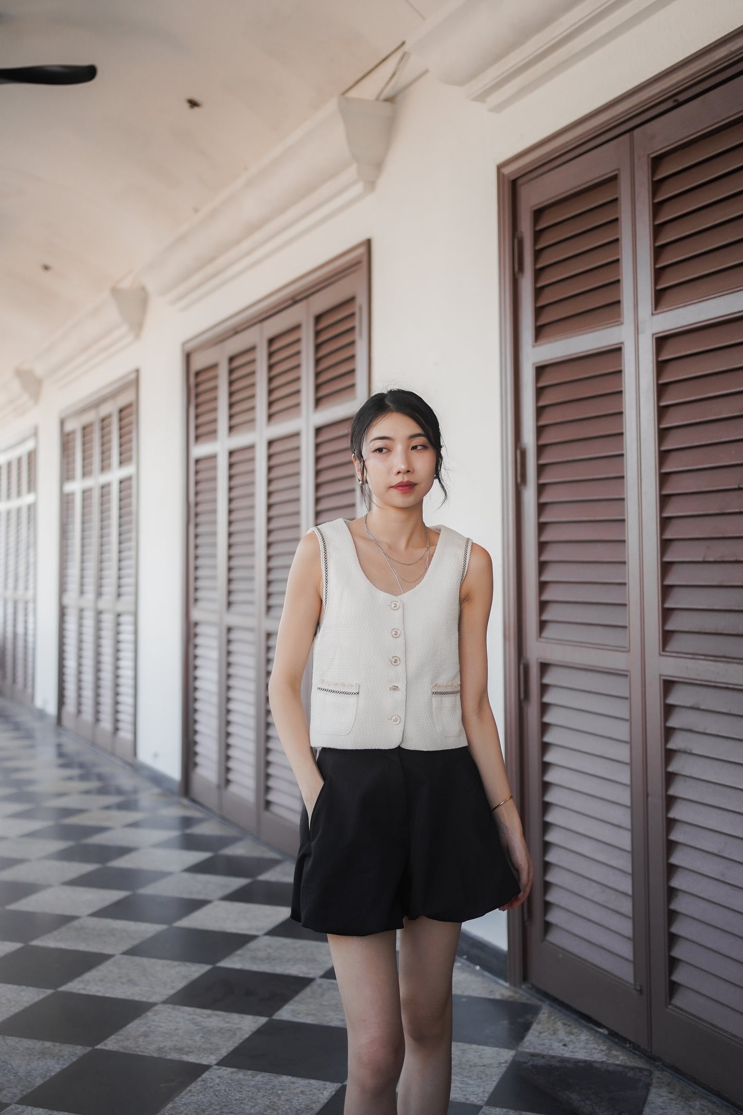 𝐀𝐮𝐭 【Kedi Made】 Jennie Tweed Vest 〖Re-edition〗ᵇᵉˢᵗ ⁱᵗᵉᵐ
