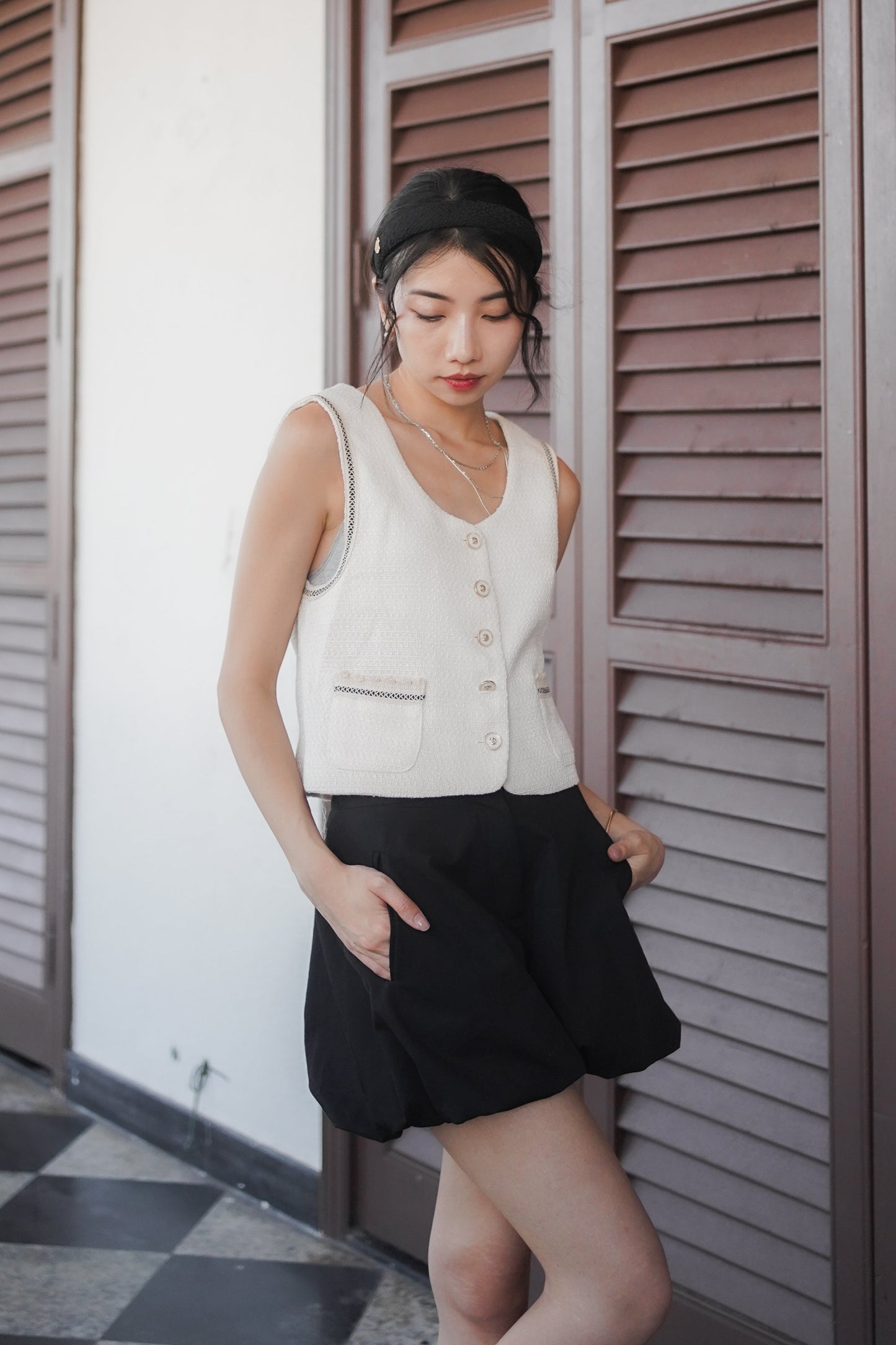 𝐀𝐮𝐭 【Kedi Made】 Jennie Tweed Vest 〖Re-edition〗ᵇᵉˢᵗ ⁱᵗᵉᵐ