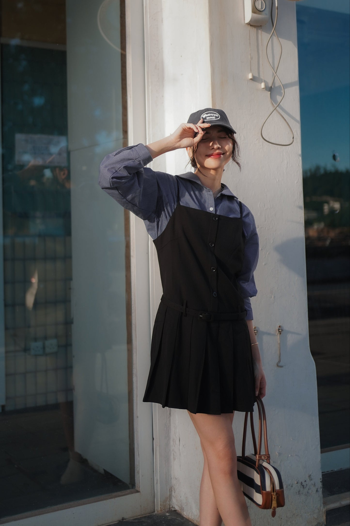 𝐀𝐮𝐭 Belted Pleats Dress