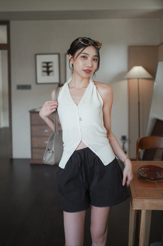 𝐉𝐮𝐧 Knitted Halter Neck