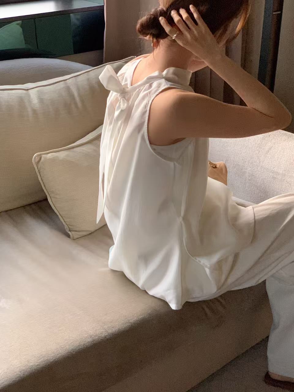 𝐊𝐞𝐝𝐢 𝐒𝐒 Linen Ribbon Vest