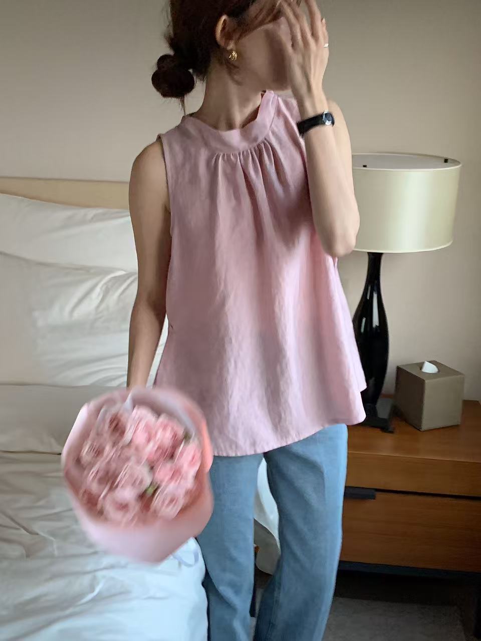 𝐊𝐞𝐝𝐢 𝐒𝐒 Linen Ribbon Vest