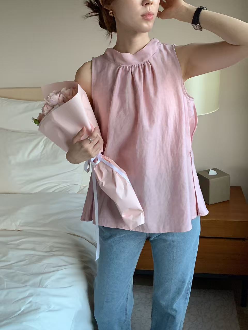 𝐊𝐞𝐝𝐢 𝐒𝐒 Linen Ribbon Vest