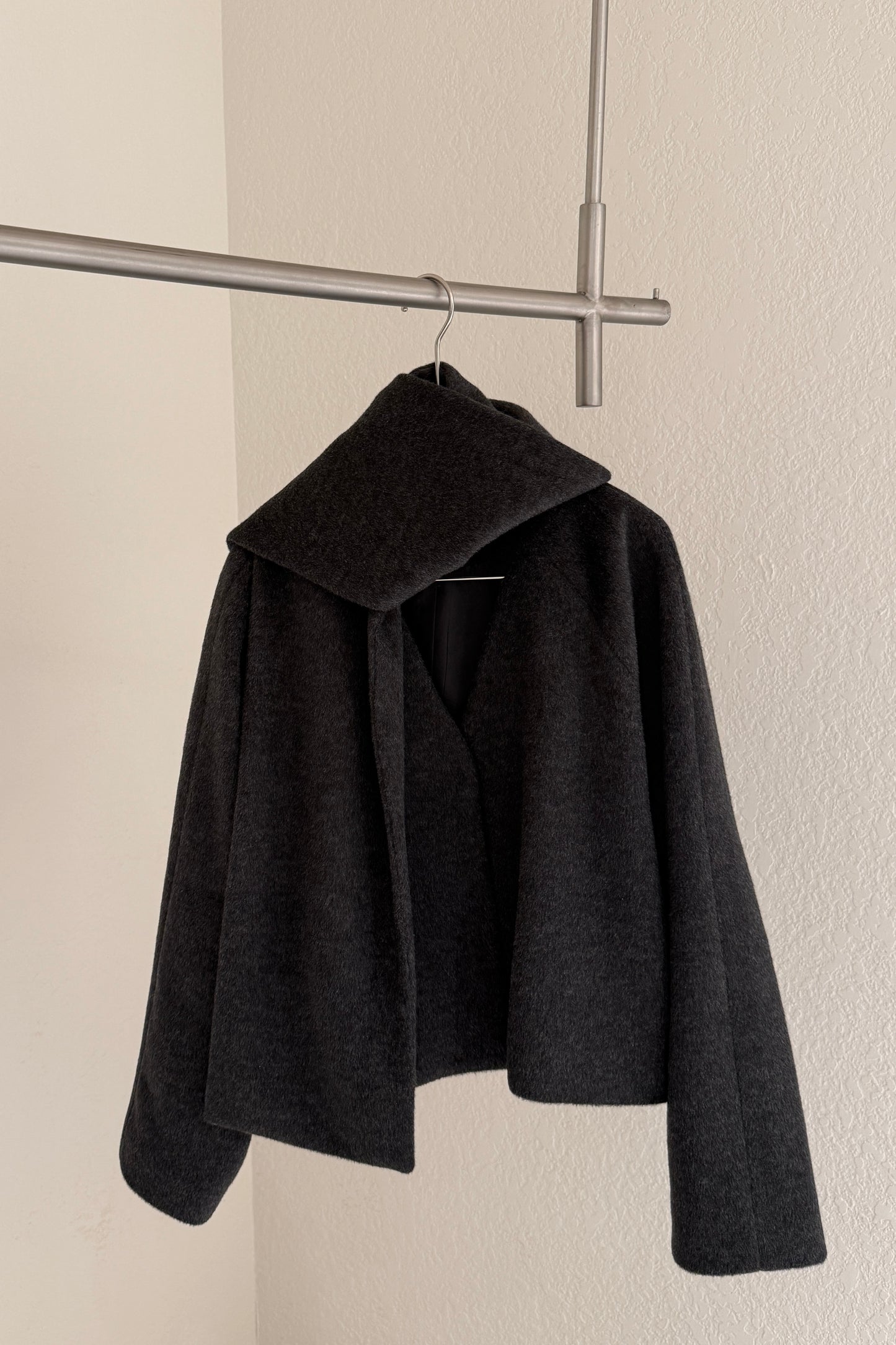 𝐃𝐞𝐜 【Kedi Made】Atelier Wool Coat & Scarf Set 〖法式極簡短外套〗