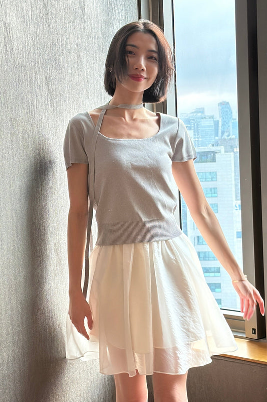 𝐌𝐚𝐲🇰🇷 【冰絲布】Square Neck Stretchy Top