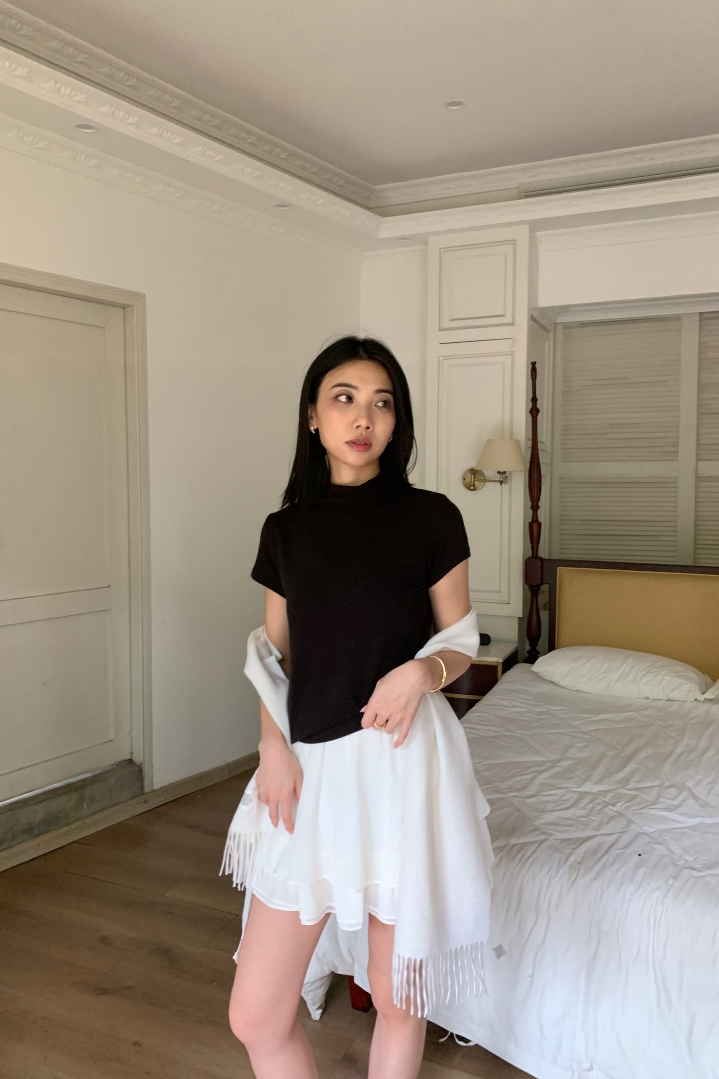 𝙎𝙖𝙡𝙚 Angora Half Tee【直角肩修身！打底必備】