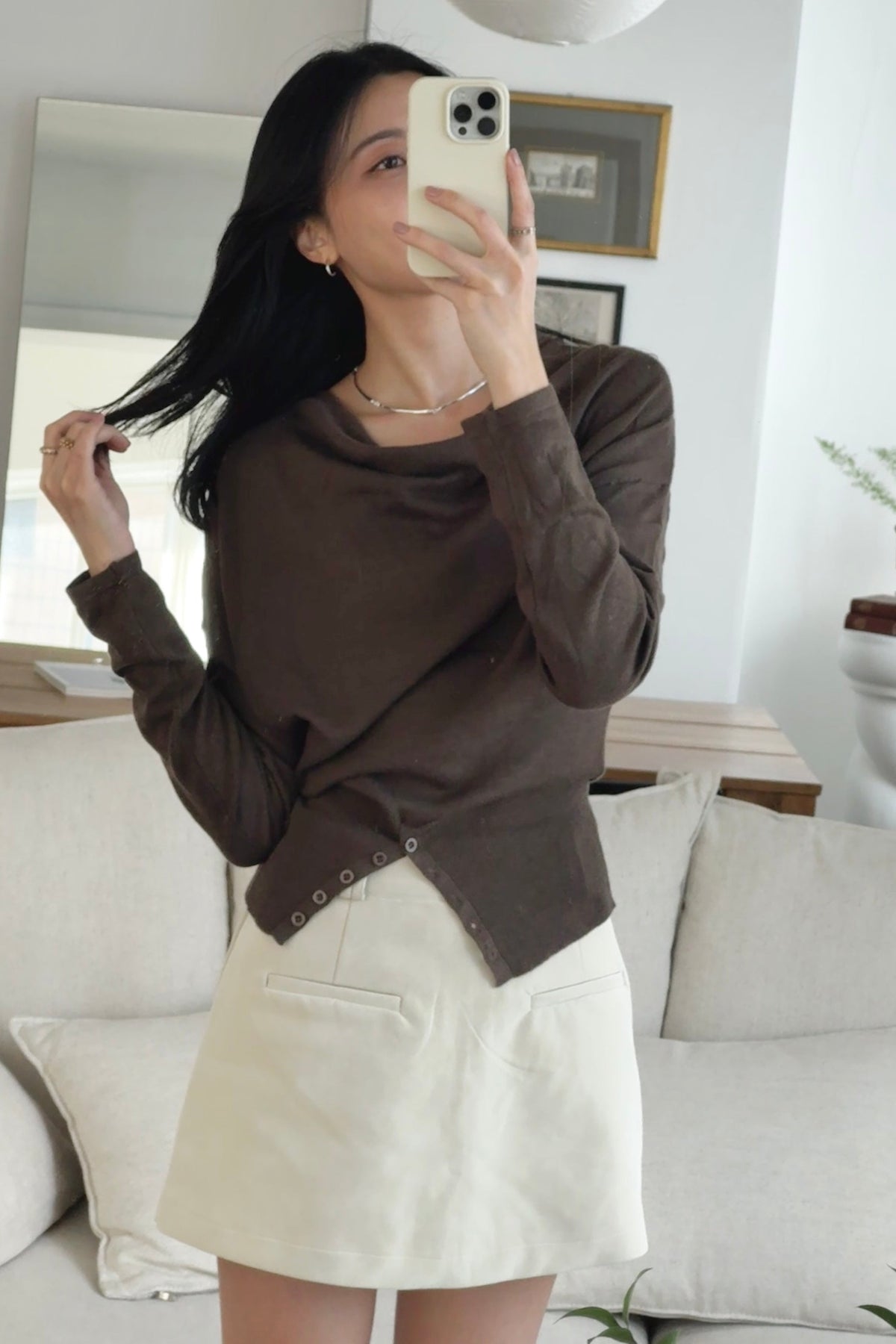 KR 𝐒𝐞𝐩【秋冬必入】Soft Leather Mini Skort