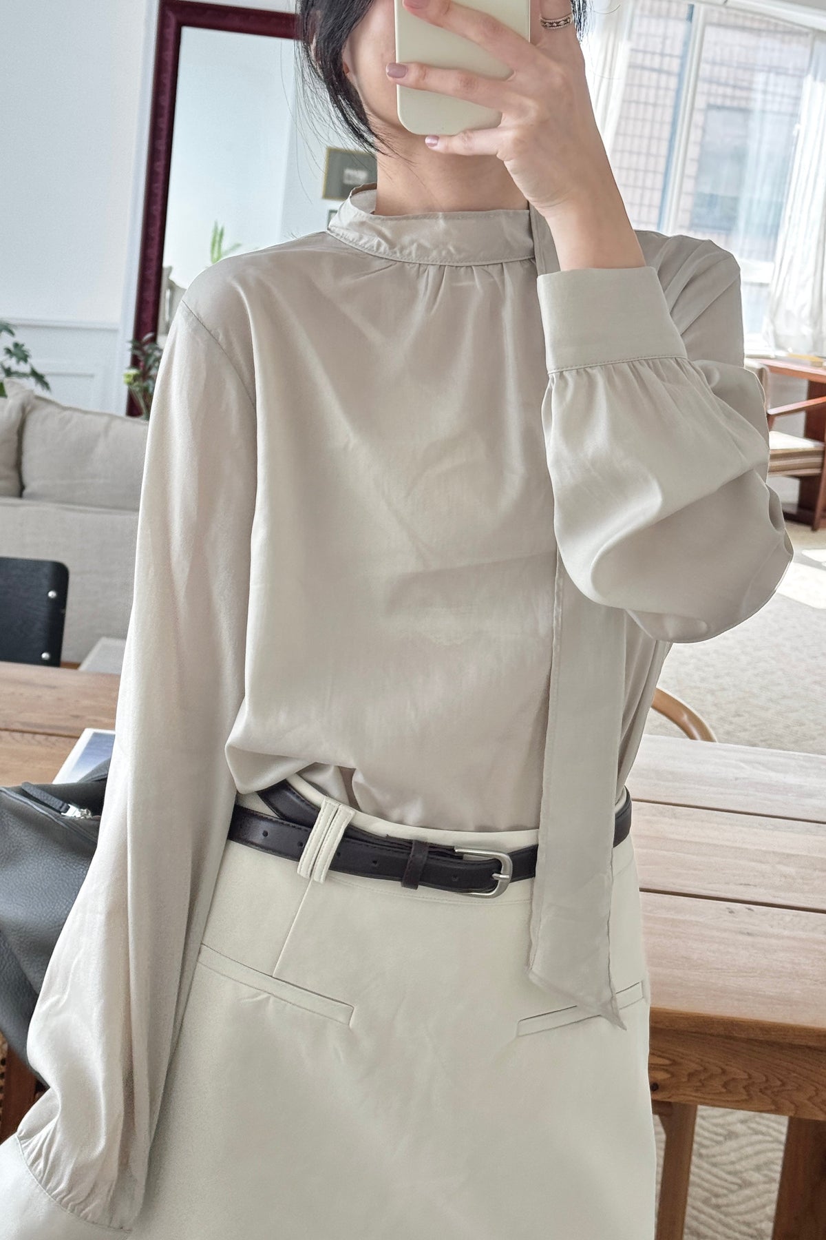 KR 𝐒𝐞𝐩【Office Basics】Two Ways Scarf Blouse