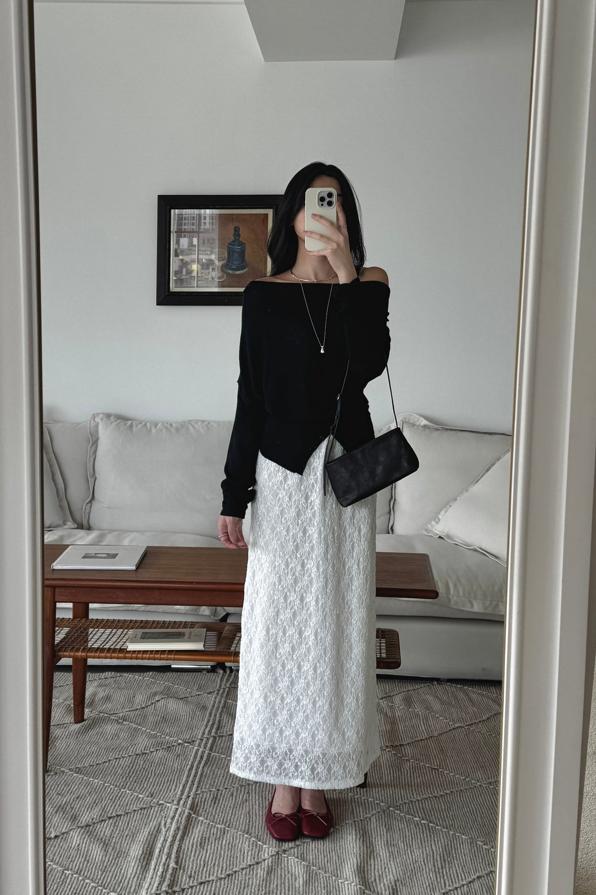 KR 𝐒𝐞𝐩【Feminine Pick】Bare Shoulder Sheer Knit