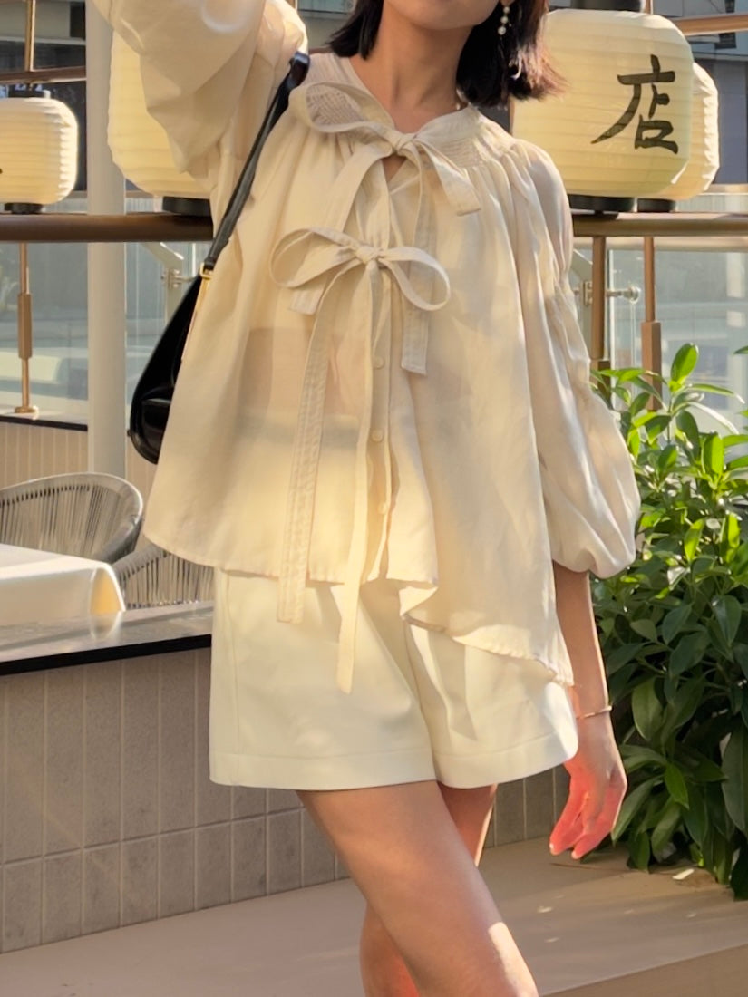 𝐅𝐚𝐥𝐥🍁 Ribbon Ruffle Blouse