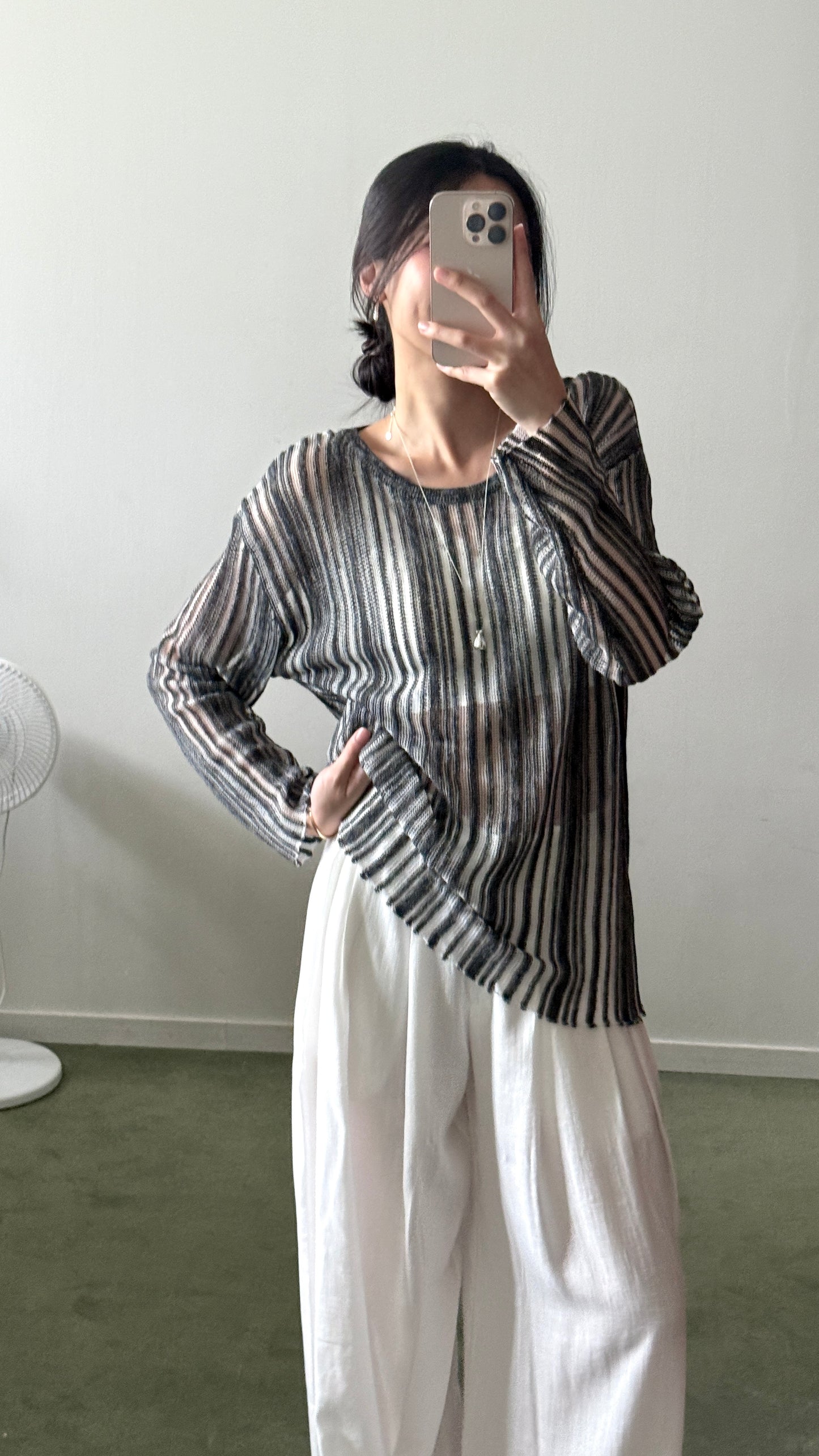 ᴊᴜʟ ꜱᴀʟᴇ ✨  Sheer Striped Knit