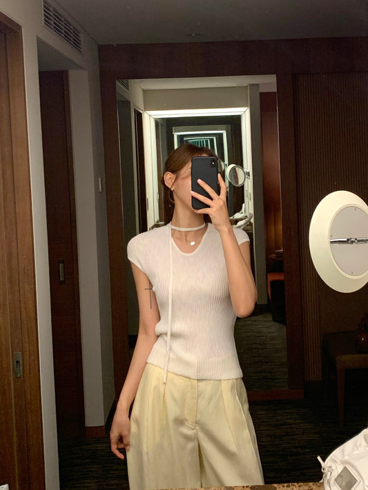 𝐌𝐚𝐲 Ribbed Short Sleeves
