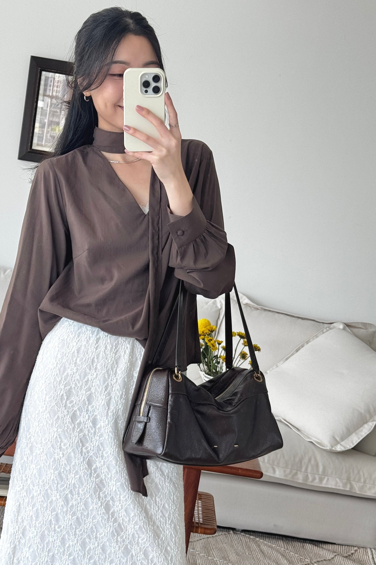 KR 𝐒𝐞𝐩【Office Basics】Two Ways Scarf Blouse