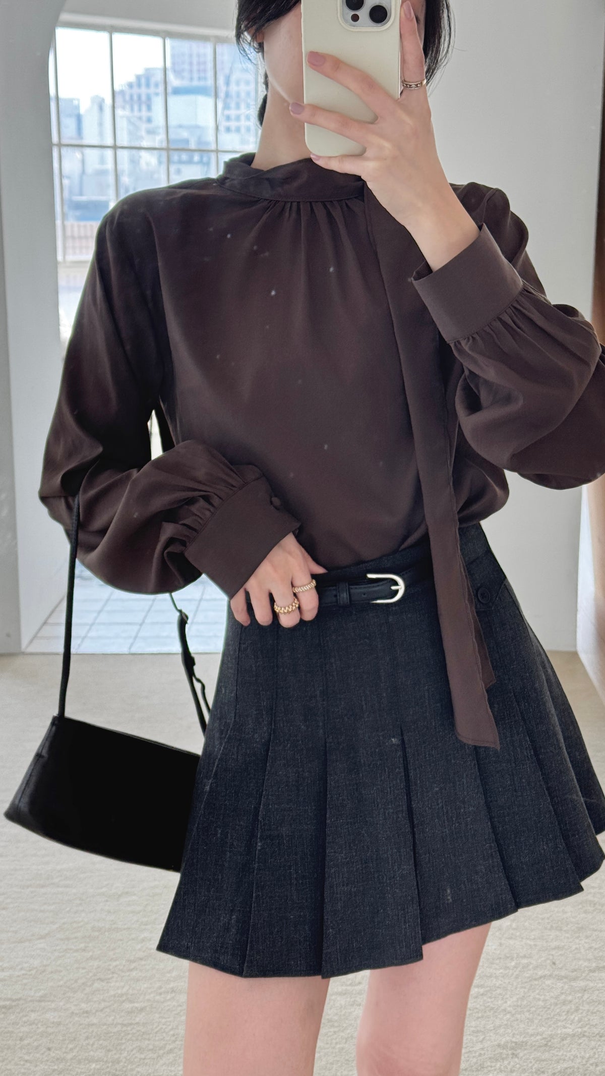 KR 𝐒𝐞𝐩【Office Basics】Two Ways Scarf Blouse