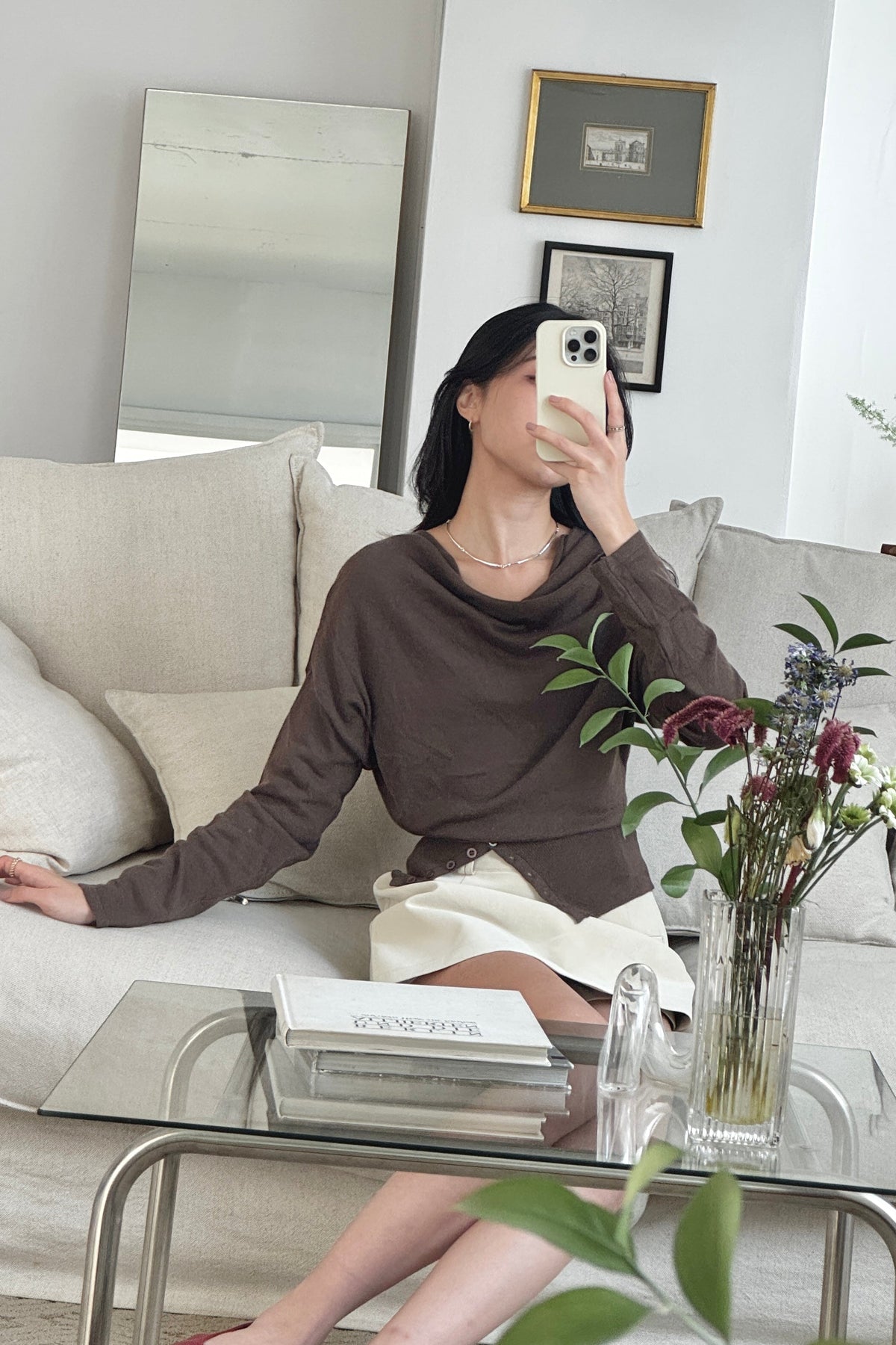 KR 𝐒𝐞𝐩【Feminine Pick】Bare Shoulder Sheer Knit