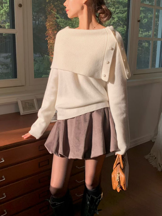 𝐍𝐨𝐯🇰🇷 Wool100 Off-shoulder Knit