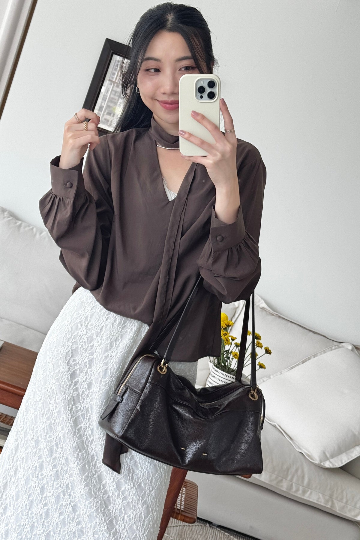 KR 𝐒𝐞𝐩【Office Basics】Two Ways Scarf Blouse