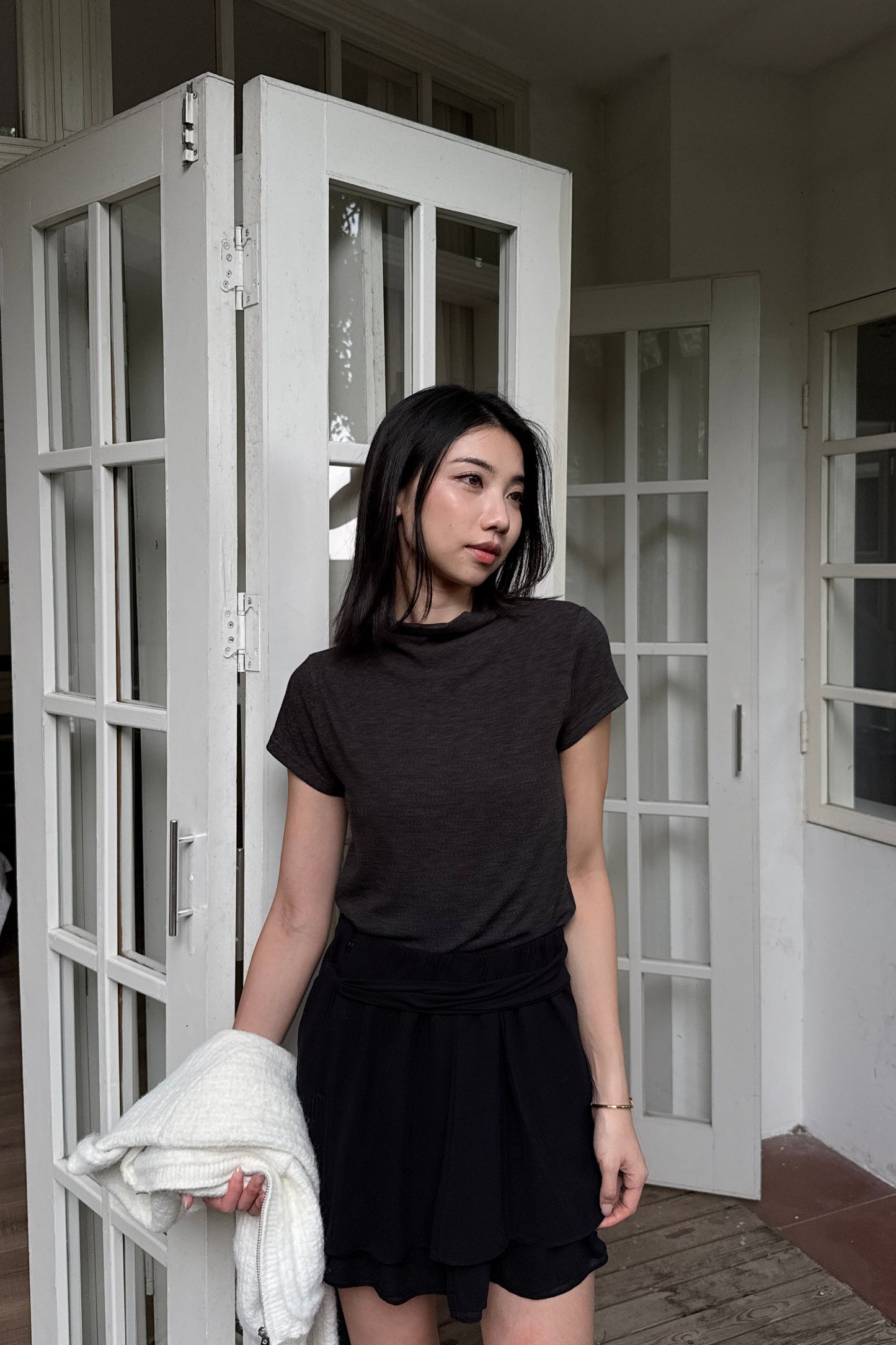 𝙎𝙖𝙡𝙚 Angora Half Tee【直角肩修身！打底必備】