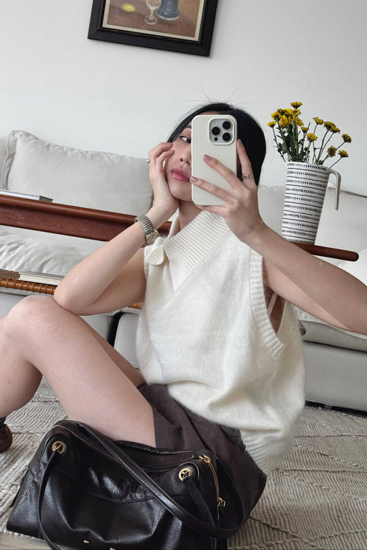 KR 𝐒𝐞𝐩【轉季百搭款】Soft Collar Knit Vest