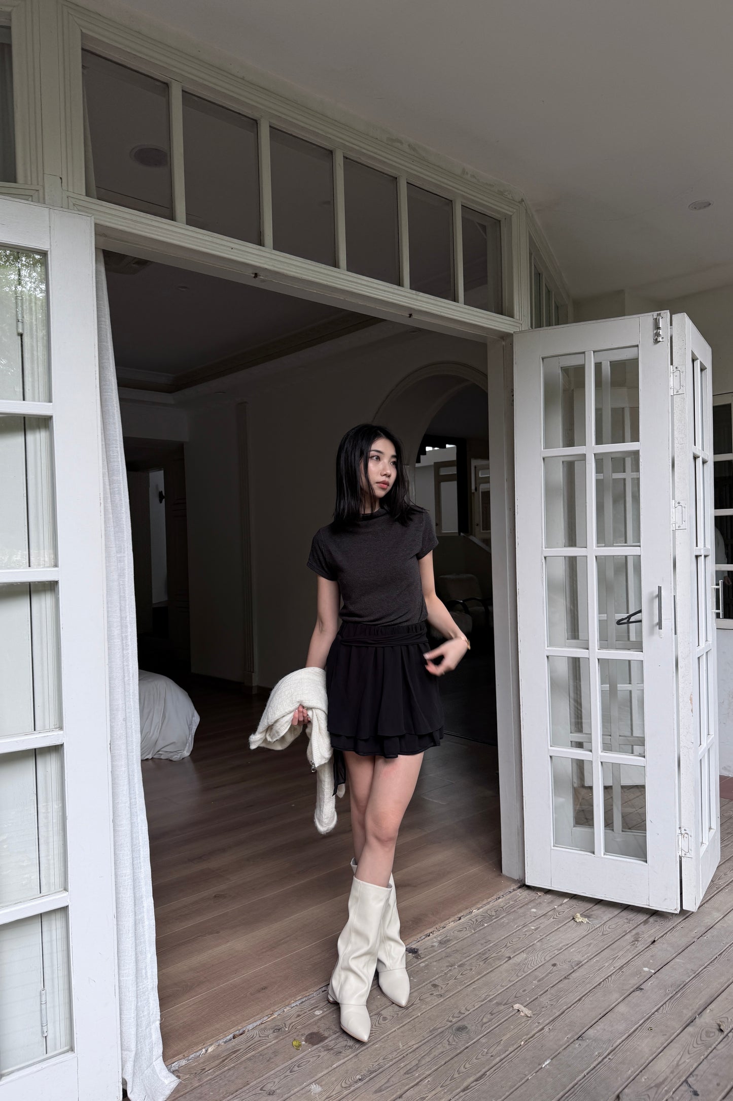 𝙎𝙖𝙡𝙚 Angora Half Tee【直角肩修身！打底必備】