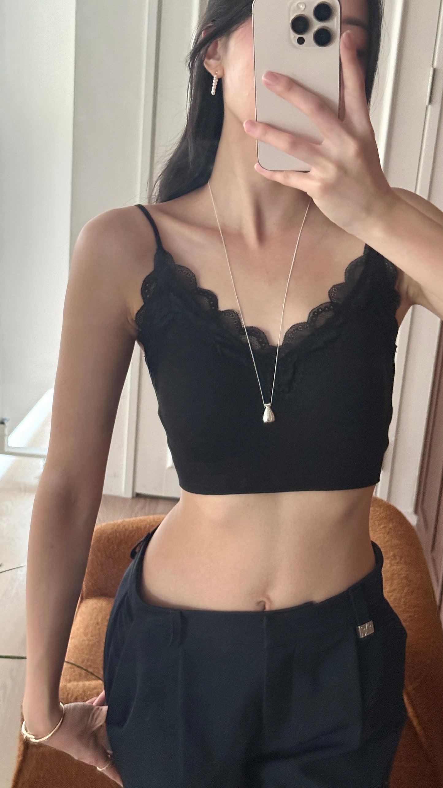 ᴊᴜʟ ꜱᴀʟᴇ ✨ V-Neck Lace Crop Bra Top