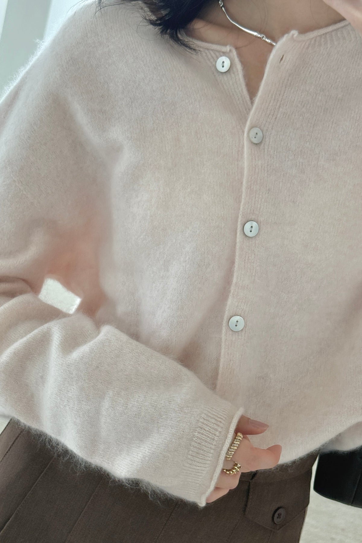 KR 𝐒𝐞𝐩【Season's Premium Pick】Soft Halo Cashmere Cardigan