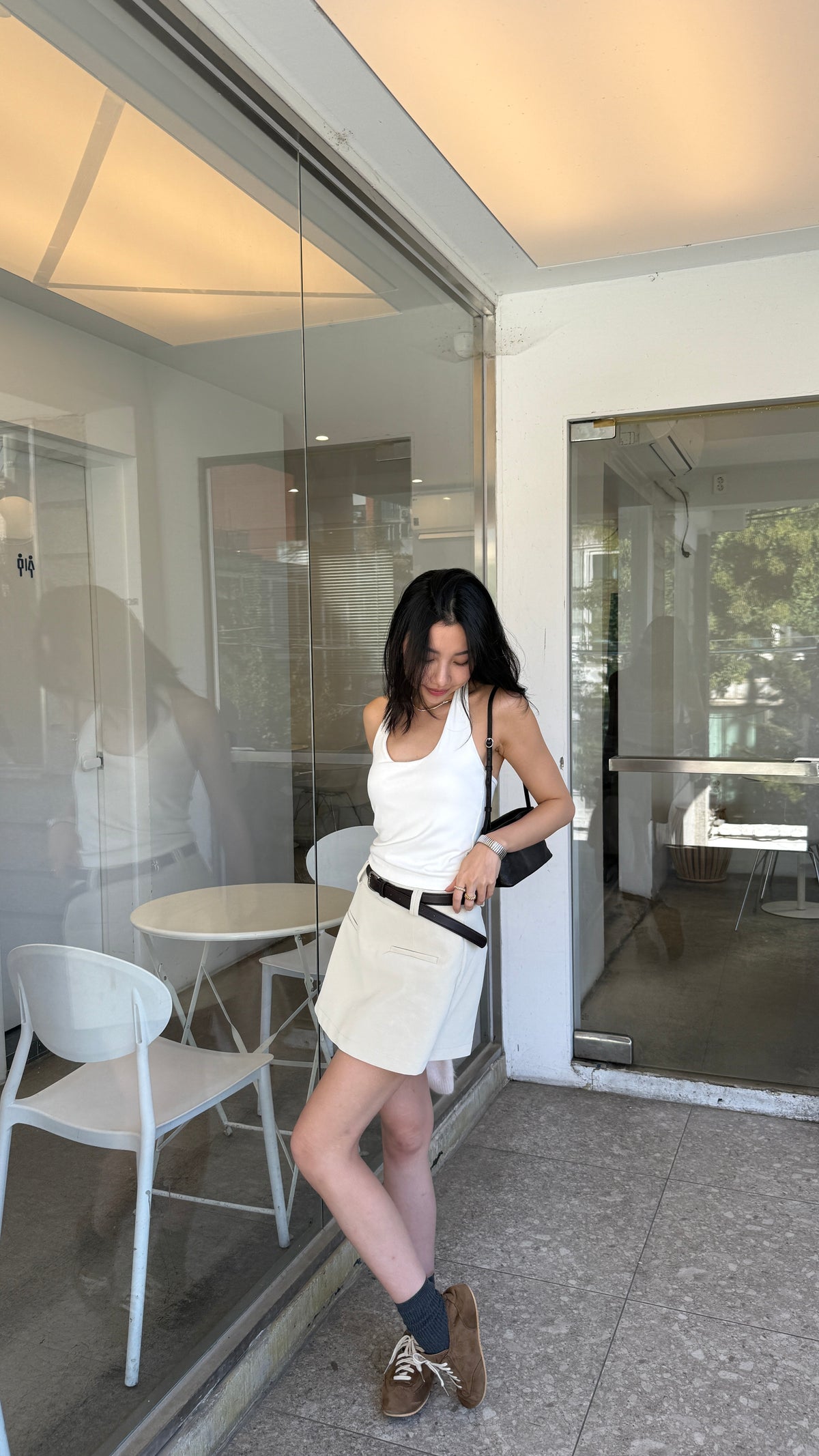 KR 𝐒𝐞𝐩【秋冬必入】Soft Leather Mini Skort