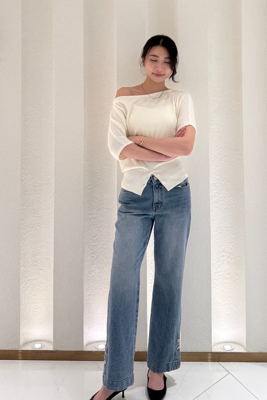 𝐅𝐞𝐛 One Shoulder Soft Knit