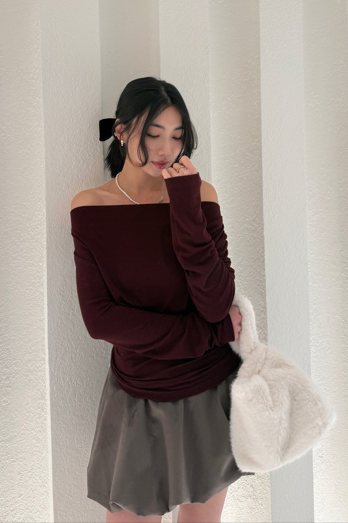 𝐃𝐞𝐜 【Kedi Made】  Lunare Drape Top Long Sleeves 〖升級材質〗