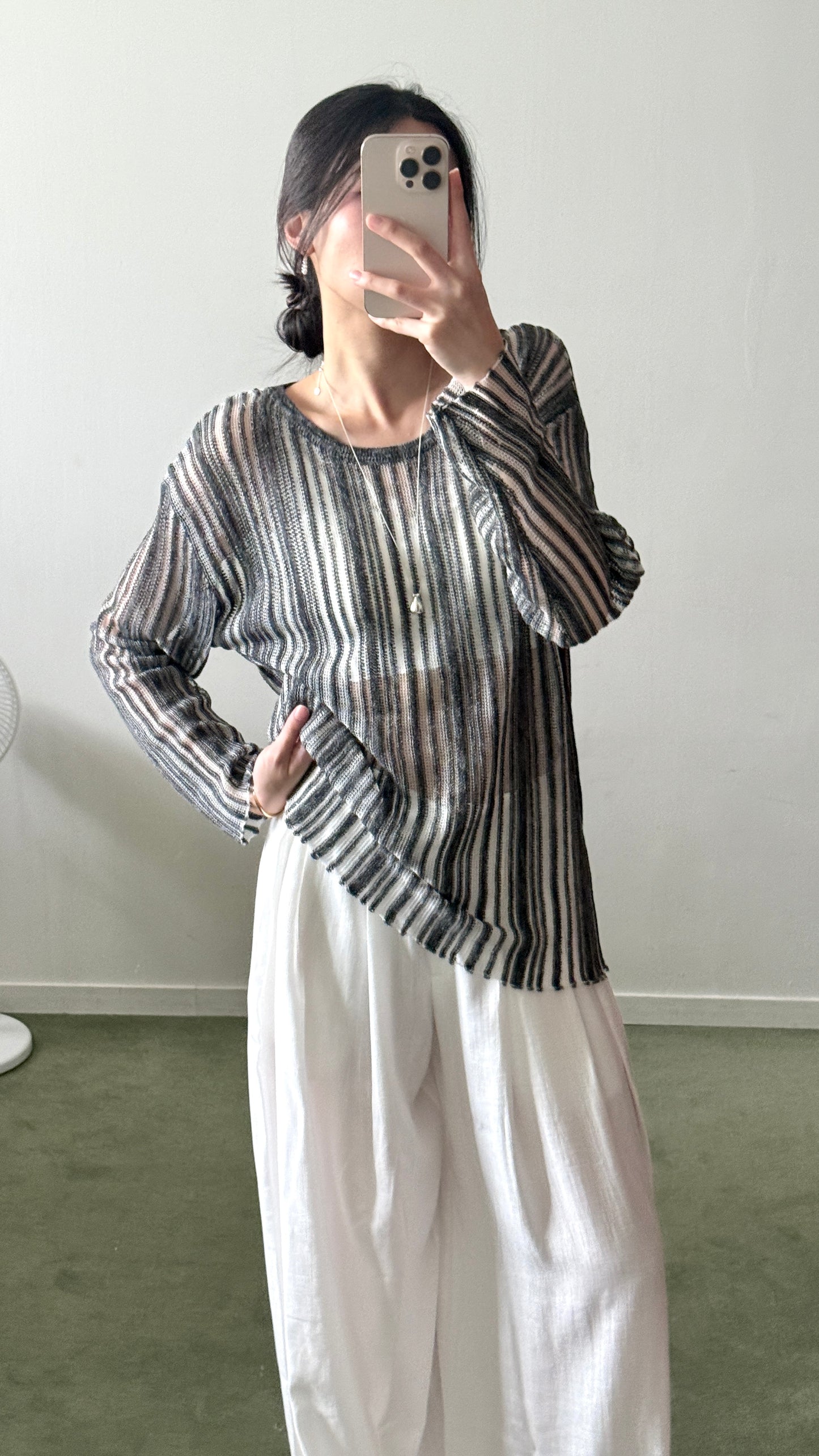 ᴊᴜʟ ꜱᴀʟᴇ ✨  Sheer Striped Knit