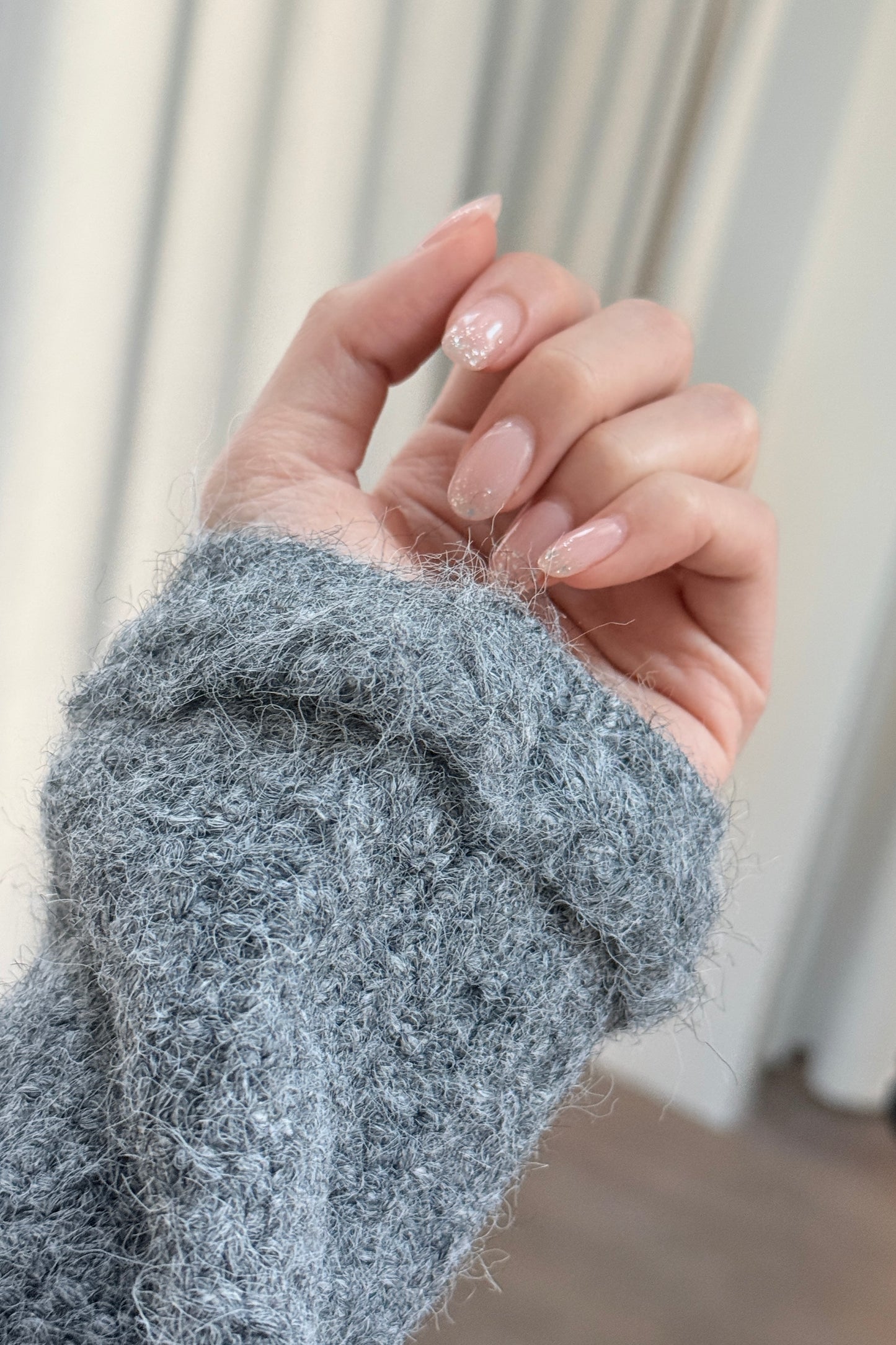 𝐍𝐨𝐯 Textured Cropped Cardigan 【Light-wool】