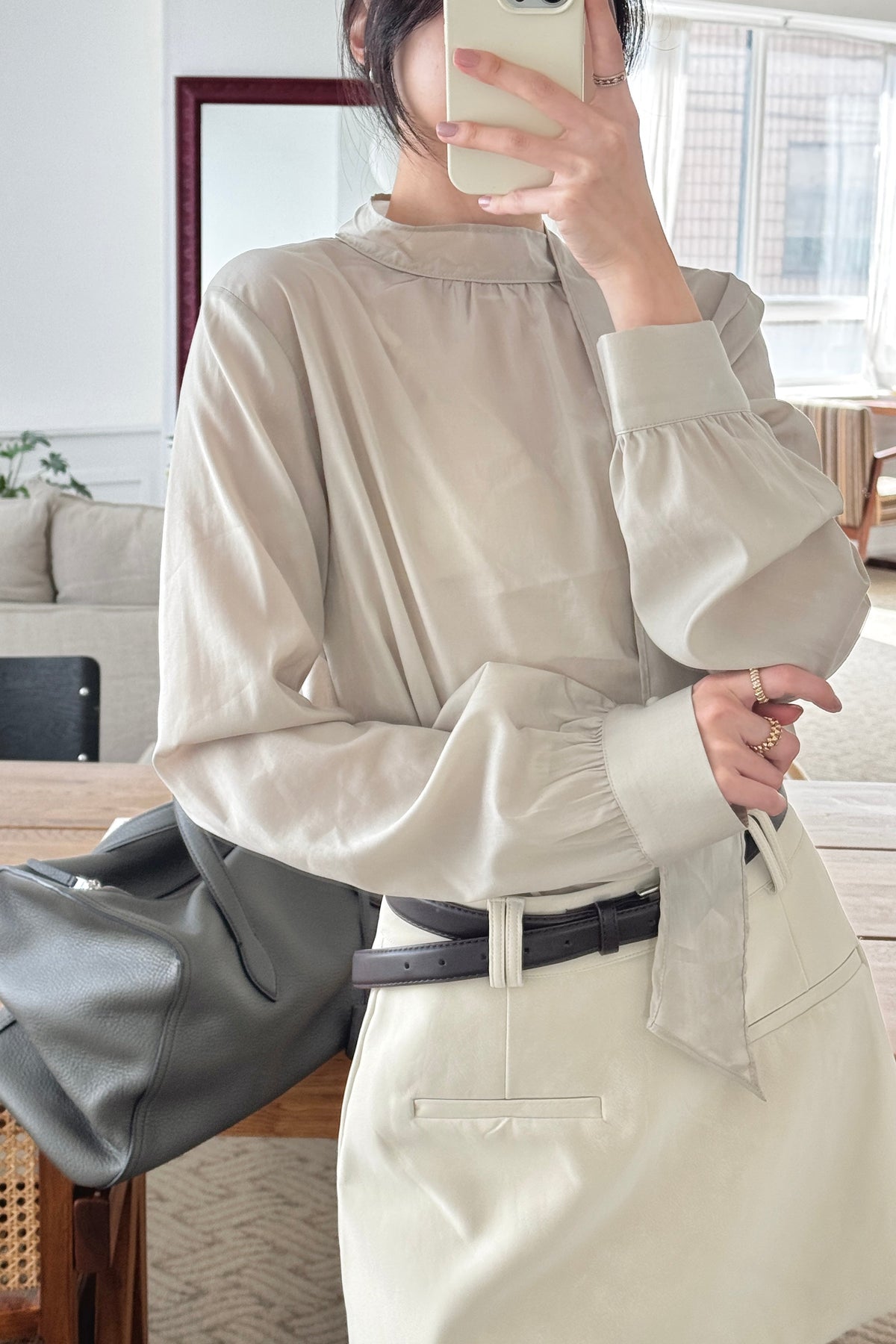 KR 𝐒𝐞𝐩【Office Basics】Two Ways Scarf Blouse