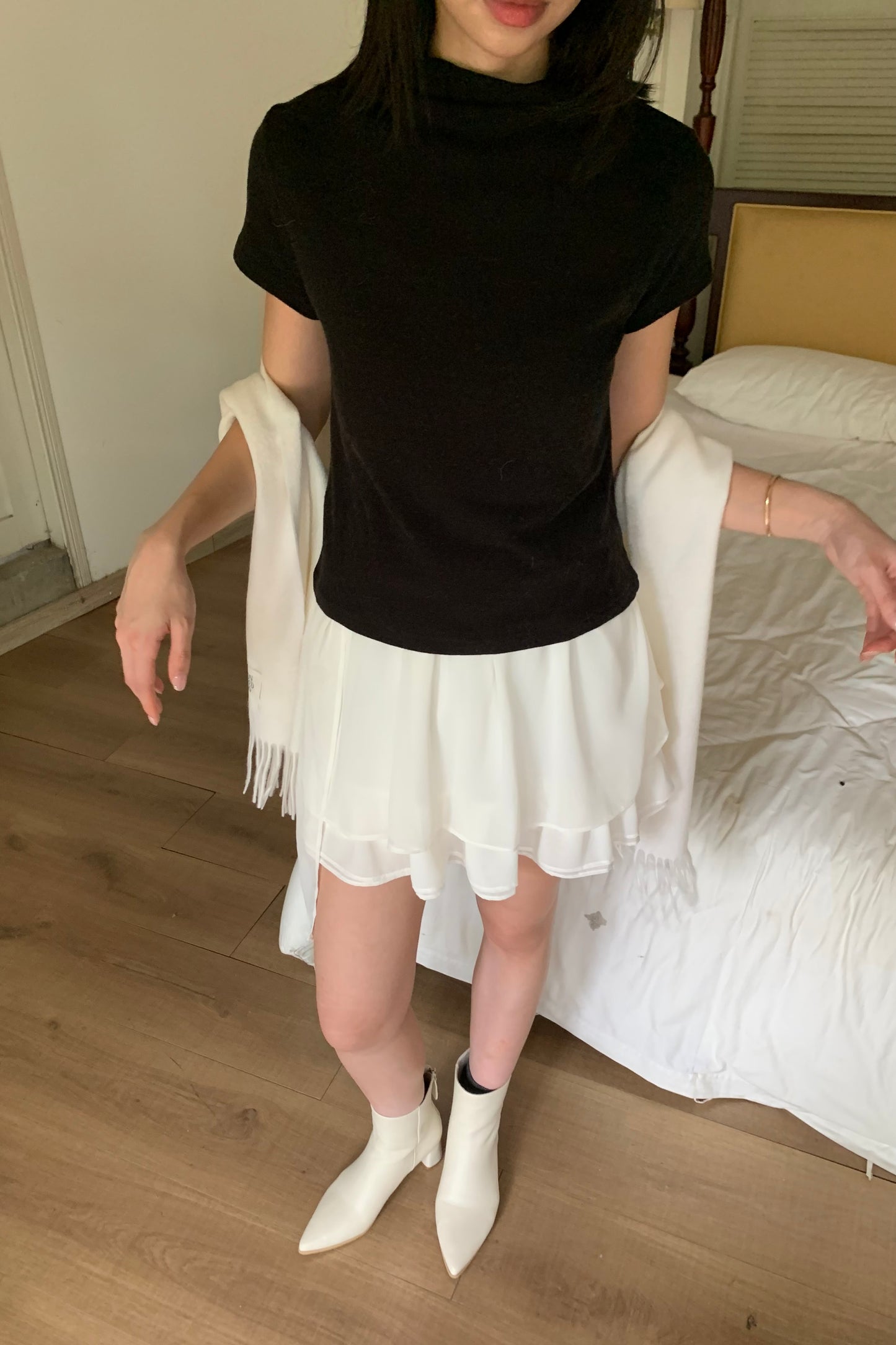 𝙎𝙖𝙡𝙚 Angora Half Tee【直角肩修身！打底必備】