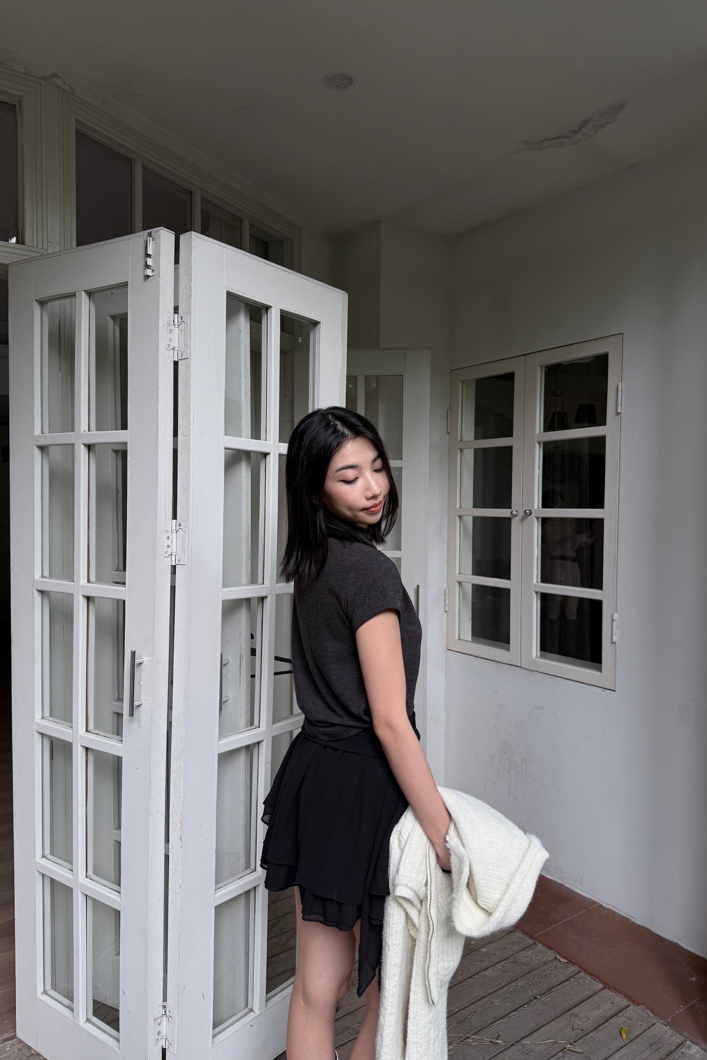 𝙎𝙖𝙡𝙚 Angora Half Tee【直角肩修身！打底必備】