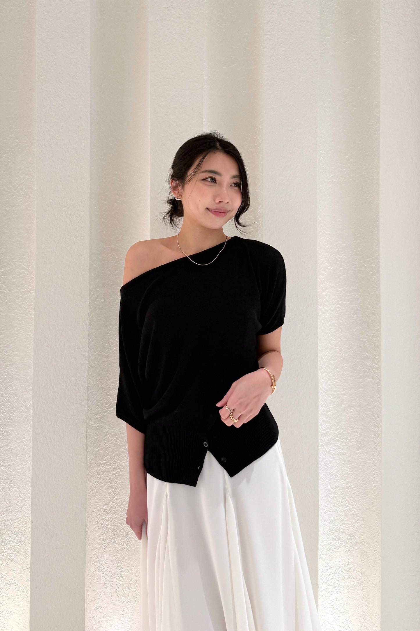𝐅𝐞𝐛 One Shoulder Soft Knit