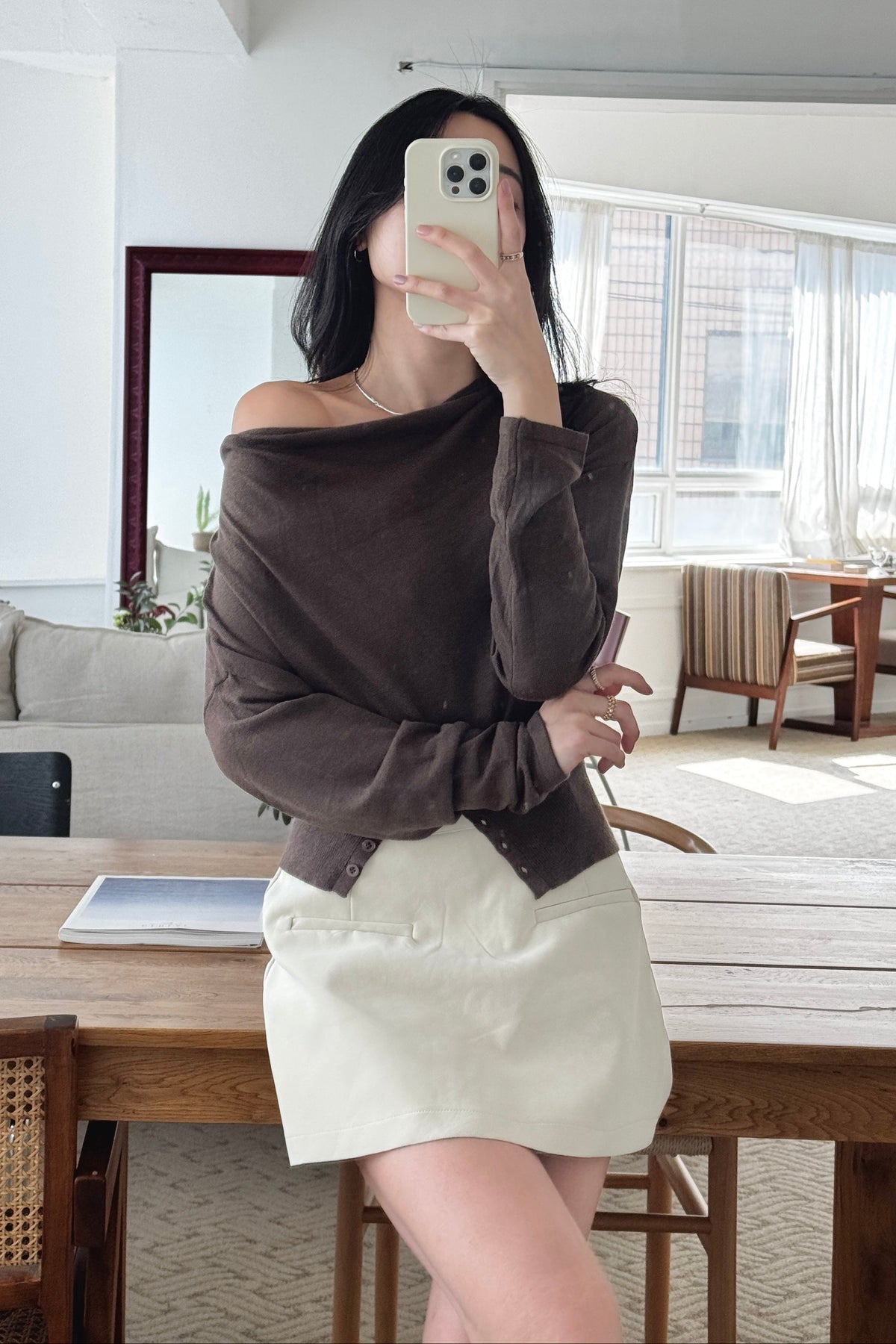 KR 𝐒𝐞𝐩【秋冬必入】Soft Leather Mini Skort