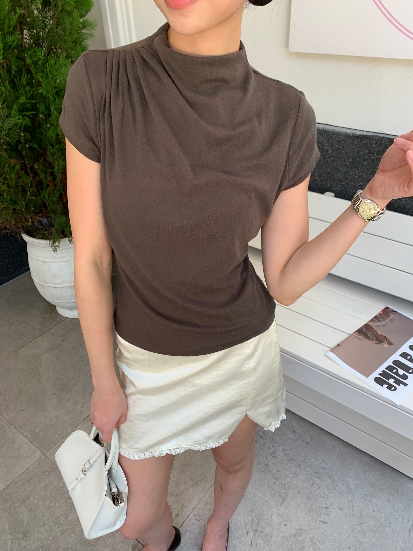 𝐒𝐞𝐩【修身Basics】Everyday High Neck Top