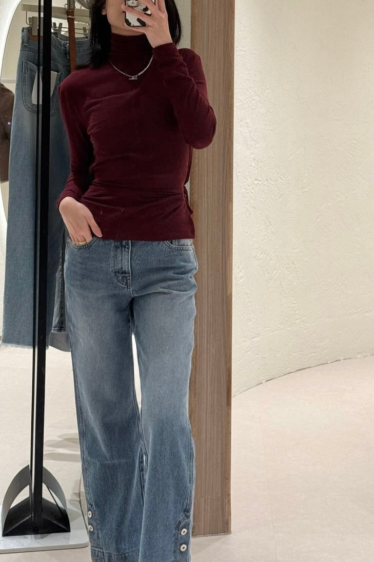 𝙎𝙖𝙡𝙚 Classic Ease Button-Hem Denim