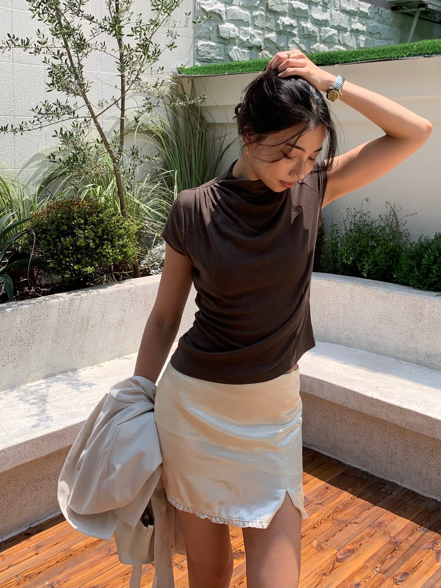 𝐒𝐞𝐩【修身Basics】Everyday High Neck Top