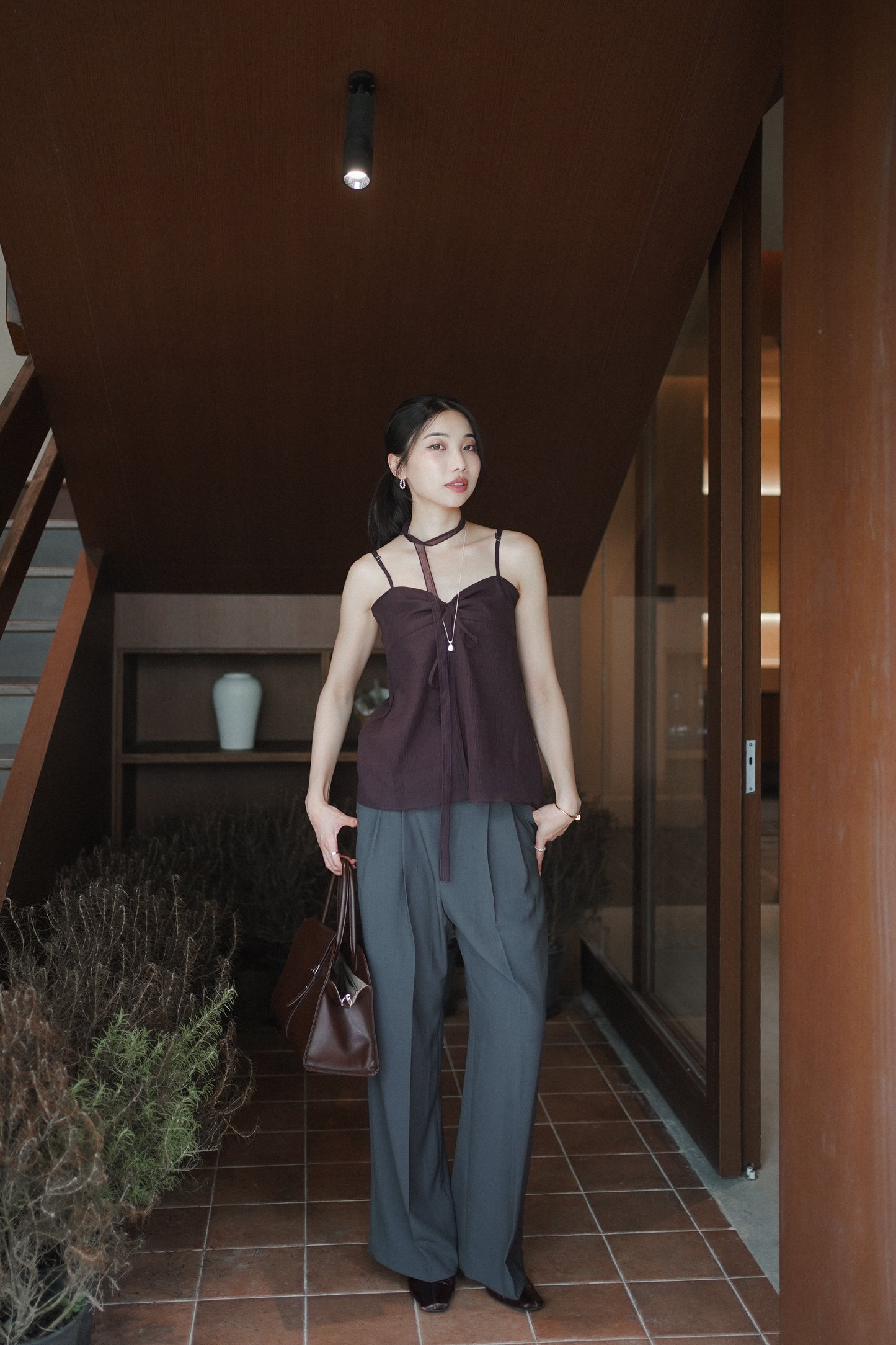 𝐉𝐮𝐧【優雅氣質款】Dusk Tie Top