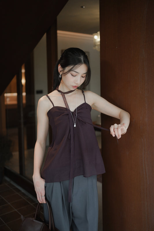 𝐉𝐮𝐧【優雅氣質款】Dusk Tie Top