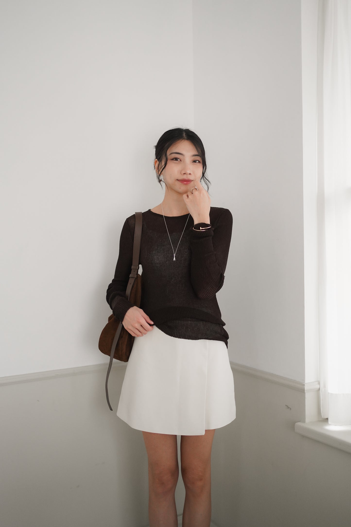 𝐒𝐞𝐩🇰🇷 Noir Sheer Slim Knit