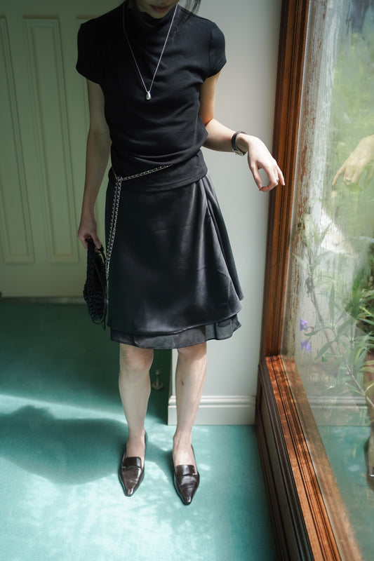 𝐒𝐞𝐩【Office Pick | 氣質中長裙 】 Double Layer Skirt