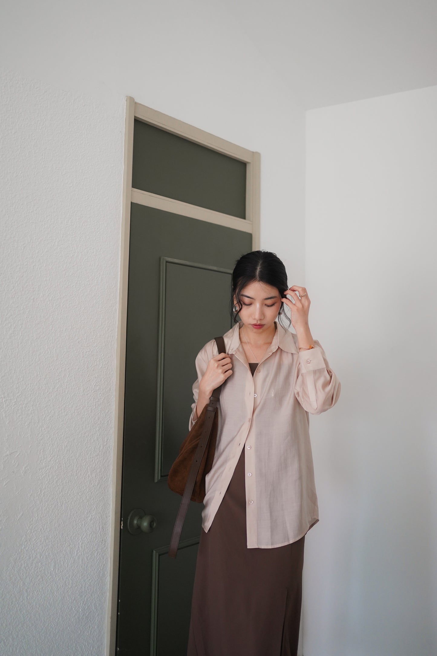 𝐒𝐞𝐩🇰🇷 Tencil Duo Layer Shirt Set