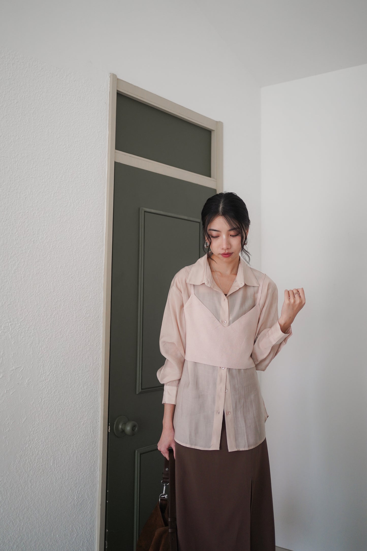 𝐒𝐞𝐩🇰🇷 Tencil Duo Layer Shirt Set