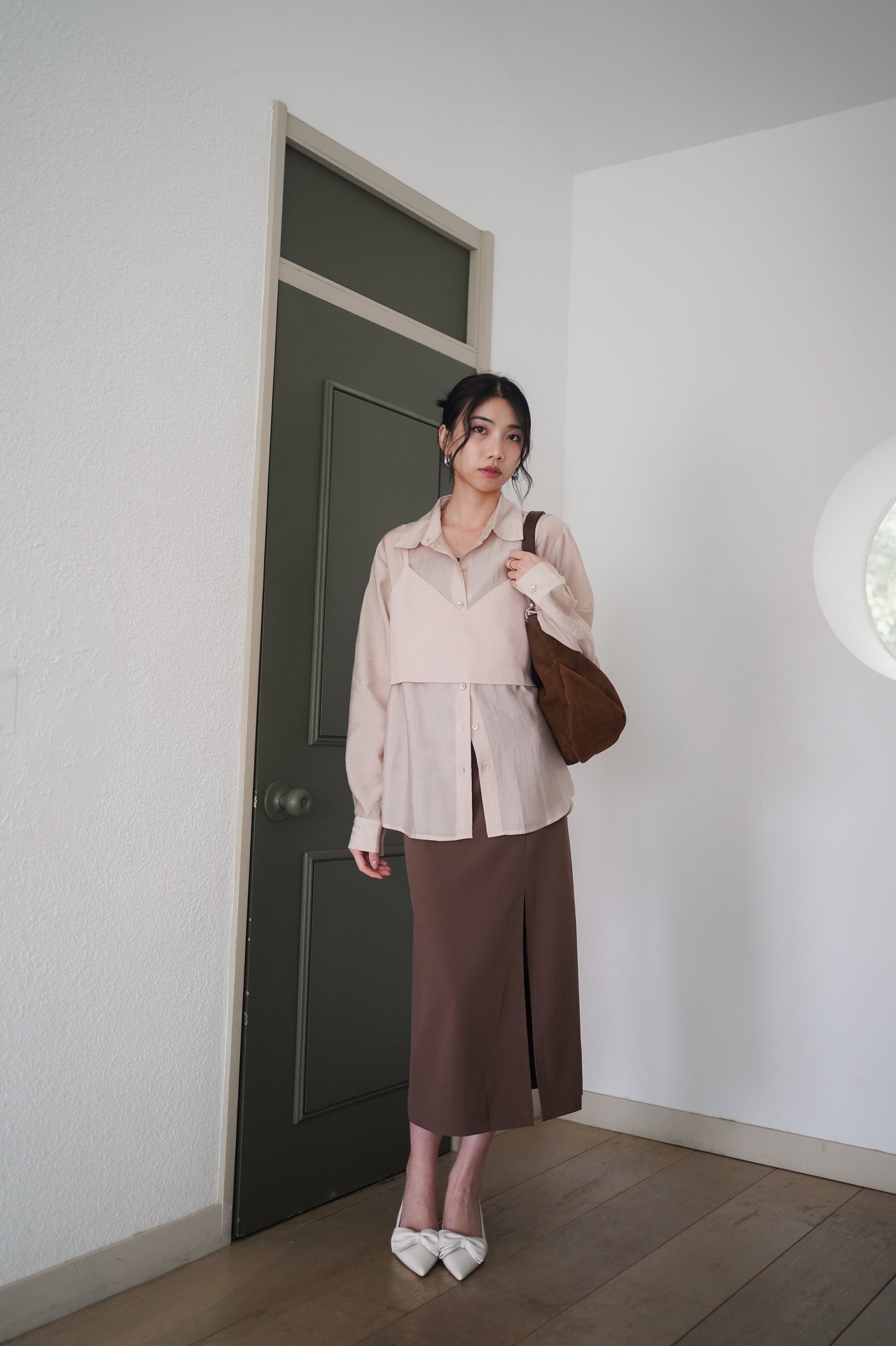 𝐒𝐞𝐩🇰🇷 Tencil Duo Layer Shirt Set