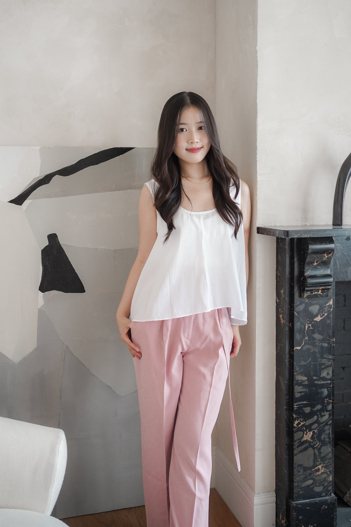 𝙆𝙧 🇰🇷 【𝓦𝓸𝓻𝓴𝔀𝓮𝓪𝓻】 Summer Belted Suit Pants