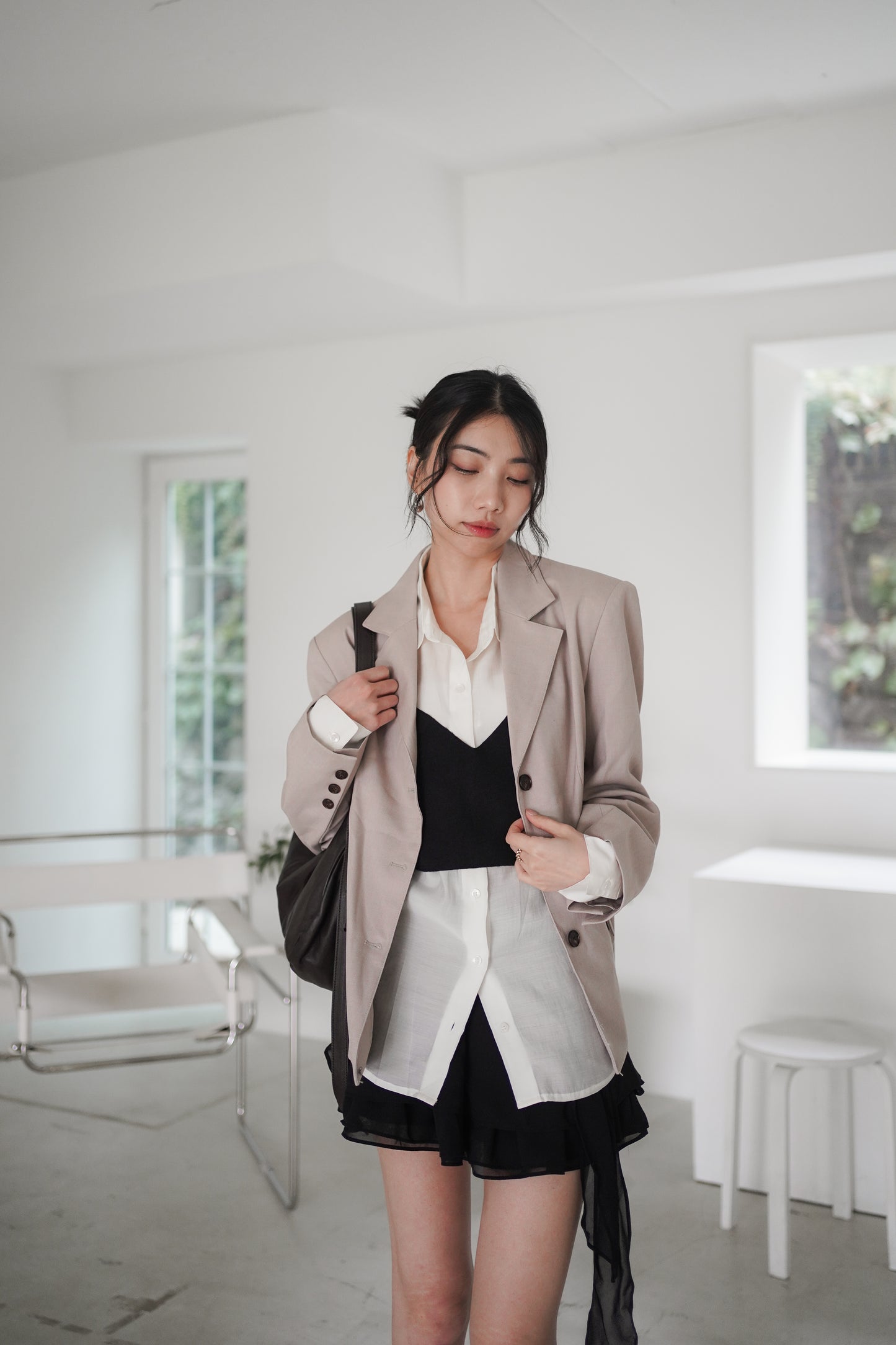 𝐒𝐞𝐩🇰🇷 Taupe City Blazer